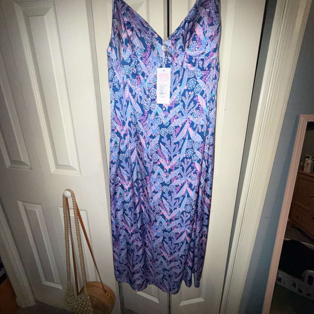 Lilly Pulitzer Keana Satin Slip Midi Dress